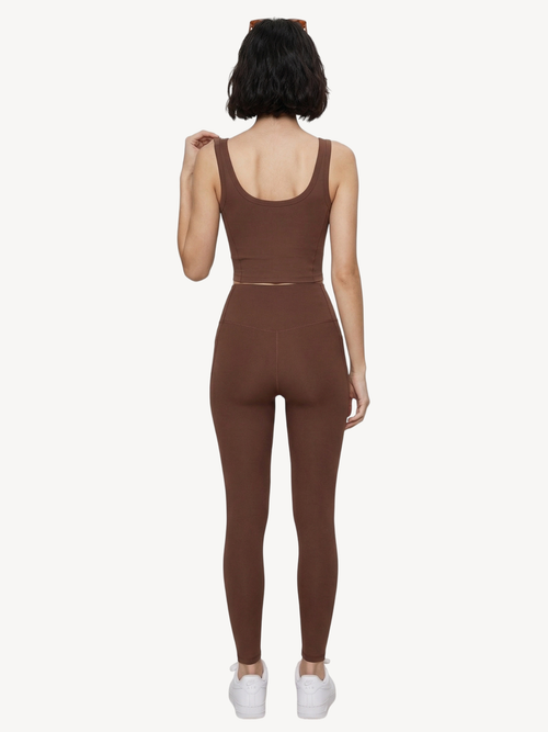 Built-In Bra Longline Yoga Tank — Light Support