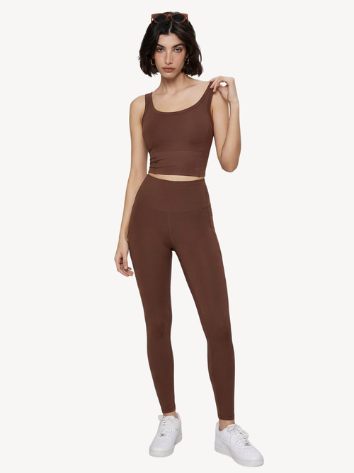 Built-In Bra Longline Yoga Tank — Light Support