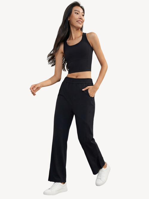 Built-In Bra Longline Yoga Tank — Light Support